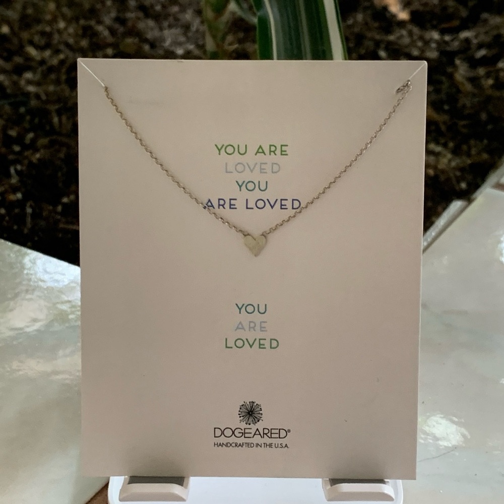 DOGEARED STERLING SILVER 18” LONG CHAIN “YOU ARE LOVED” NEW ON BOARD